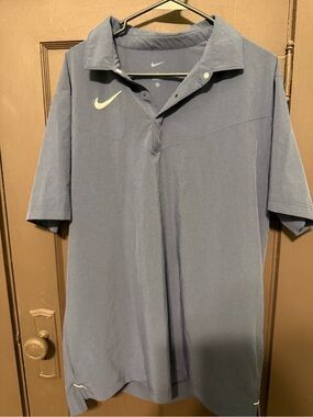 Nike Men’s Slate Blue Dri-Fit Cage Jacket with White Swoosh